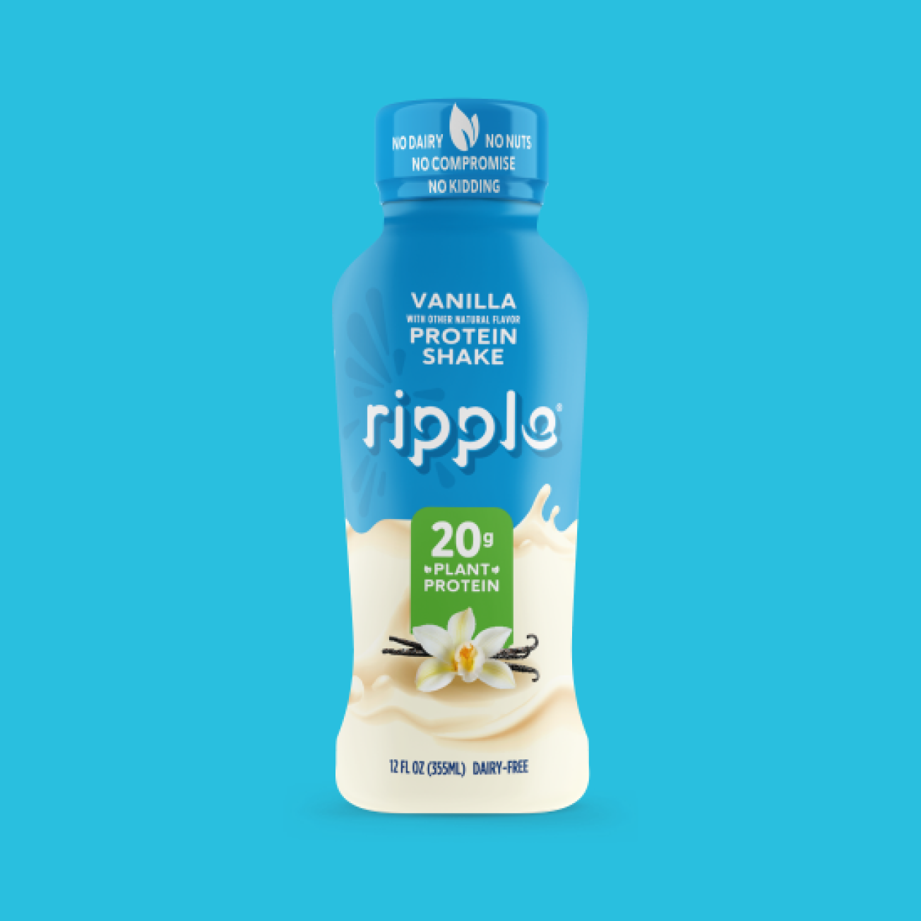 Ripple Vanilla Plant-Based Protein Shake (12-Pack)